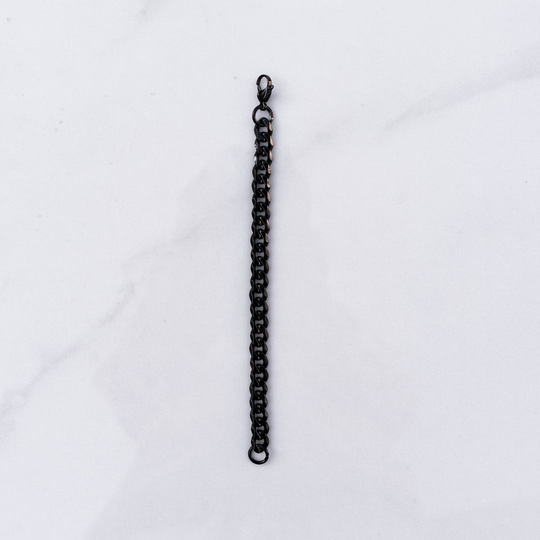 Cuban Link Bracelet - Black (11mm)