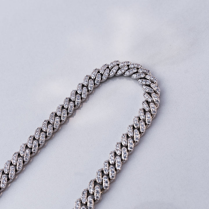 Iced Miami Cuban Link - White Gold (8mm)