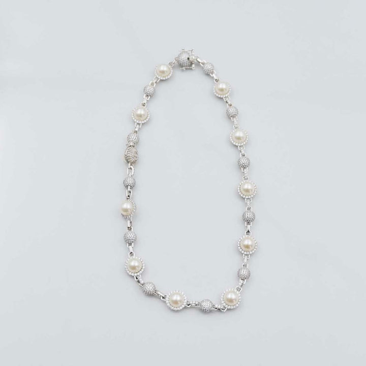 Iced Ball/Pearl Link Chain