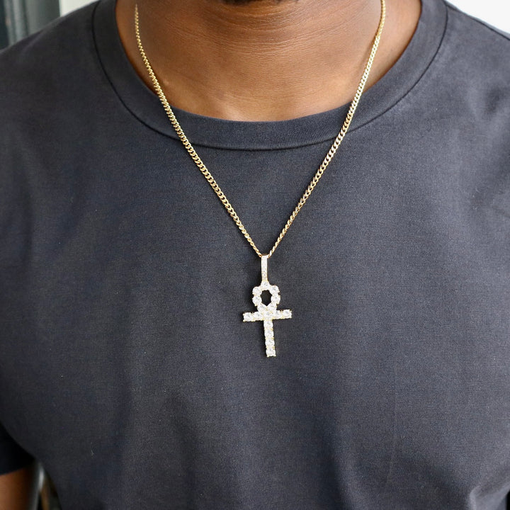 Iced Ankh - Yellow Gold