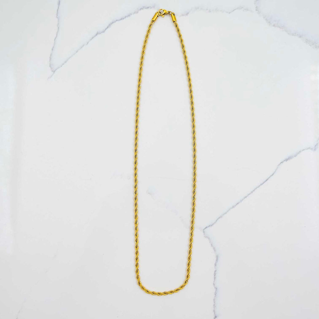 Rope Chain - Gold on White Marble