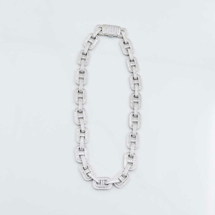Baguette Gucci Link - White Gold (15mm)
